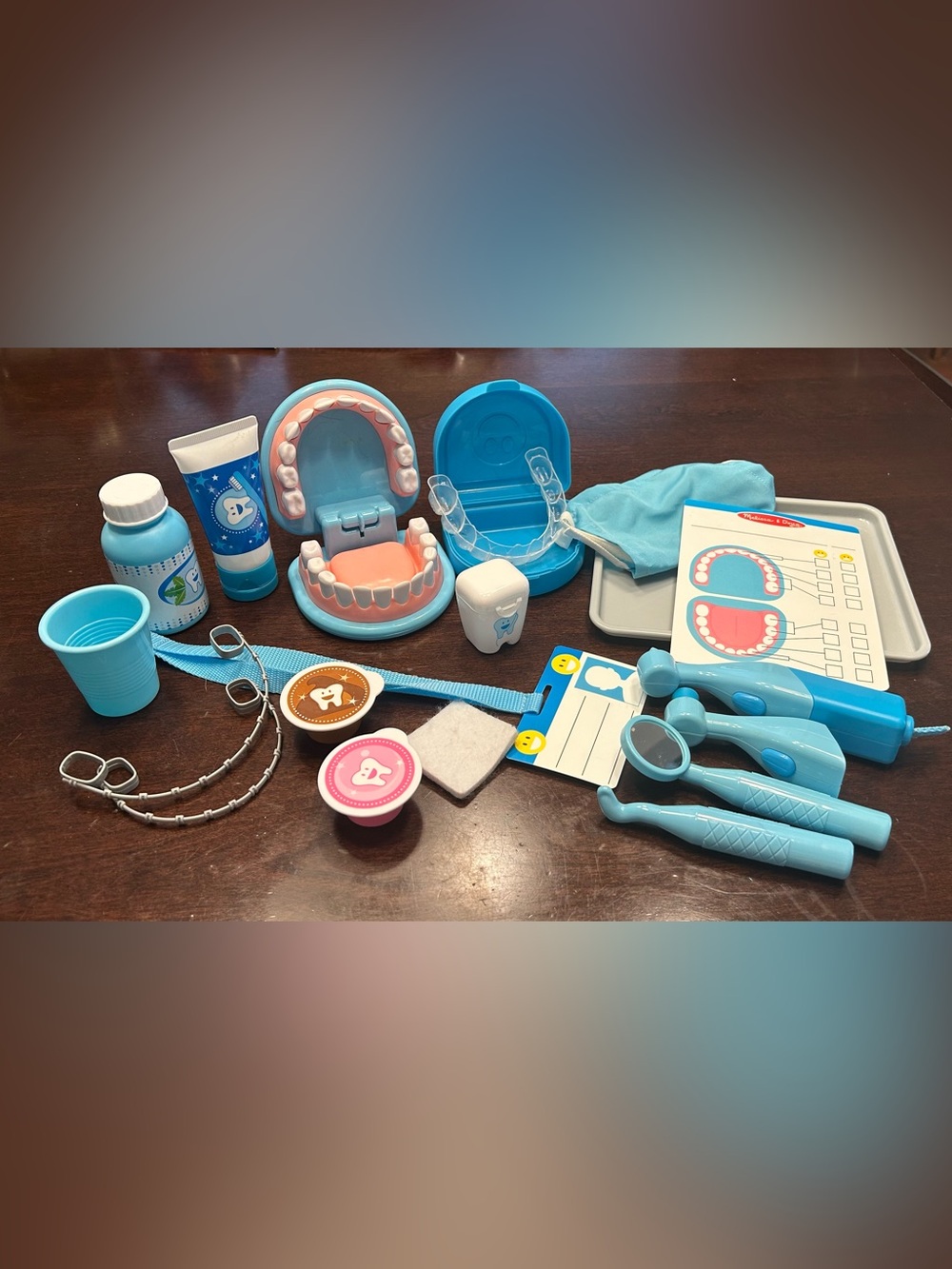 Melissa & Doug Light Blue & Pink Play Dentist Set